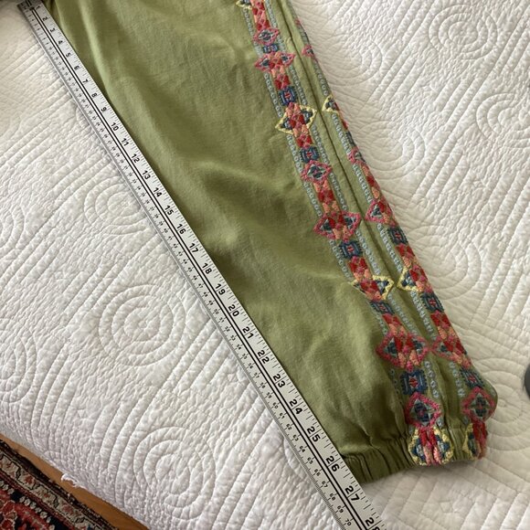 Sundance Buena Vista Embroidered Jogger Green Size S - Picture 13 of 15